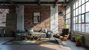 dodatki do salonu w stylu loft